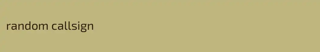 random callsign